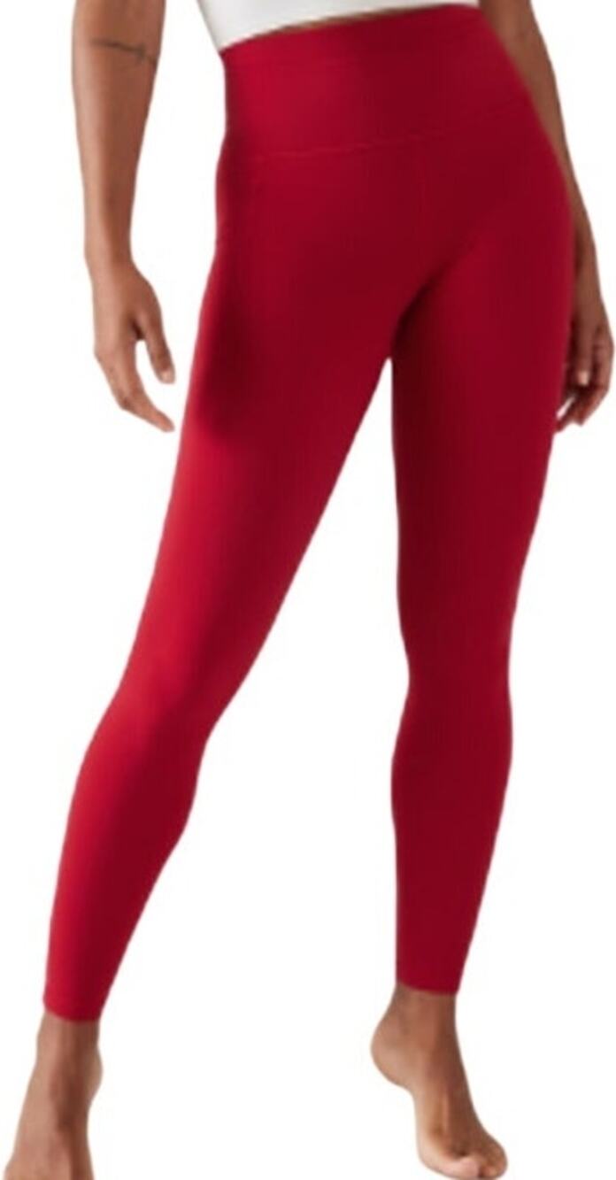 Athleta Stash Pocket Salutation Tight UPF 50+ High Rise Powervita Red XSmall